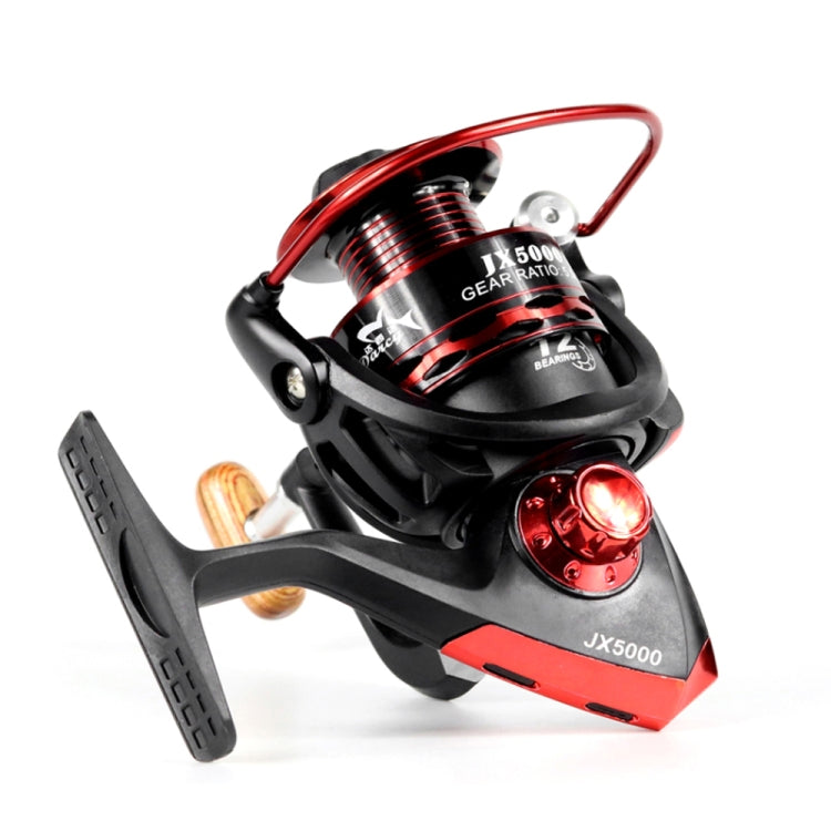 YUMOSHI JX5000 Wooden Handlebar Metal Head Fishing Reel Spinning Wheel