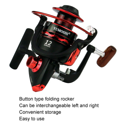 YUMOSHI JX5000 Wooden Handlebar Metal Head Fishing Reel Spinning Wheel