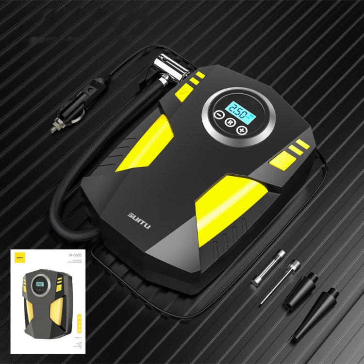 Compresseur d'air de voiture SUITU ST-5002 DC 12V Gonfleur de pneus 150 PSI Pompe à air automatique Modèle avec affichage numérique
