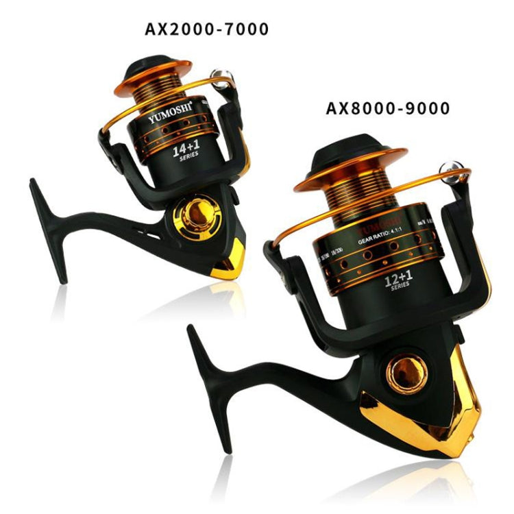 Moulinet de pêche YUMOSHI AX4000 en métal, moulinet spinning