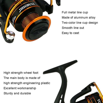 YUMOSHI AX3000 Metal Rocker Fishing Reel Spinning Reel