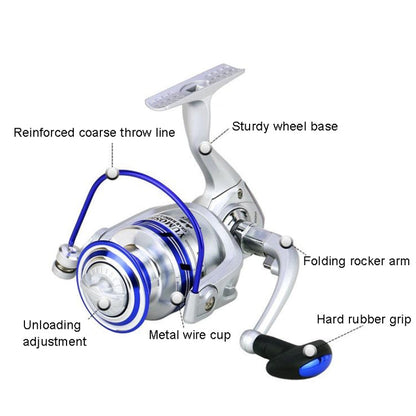 YUMOSHI AL4000 Metal Head Fish Line Wheel