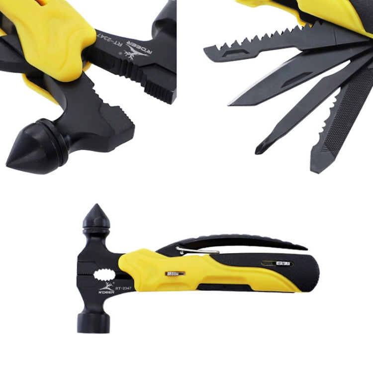 RDEER RT-2347 Pince multifonction Couteau pliant Outil d'urgence extérieur et domestique