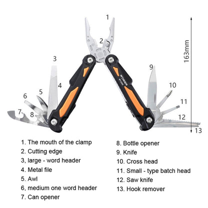 RDEER RT-2352 Multifunctional Pliers Folding Knife Outdoor Home Emergency Tool