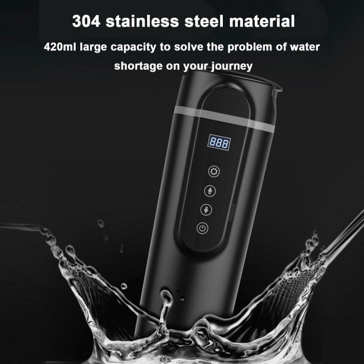 SUITU  HQ-3900 24V/12V Car/Truck Heated Coffee Mug Smart Mug,Spec: Small Screen Black