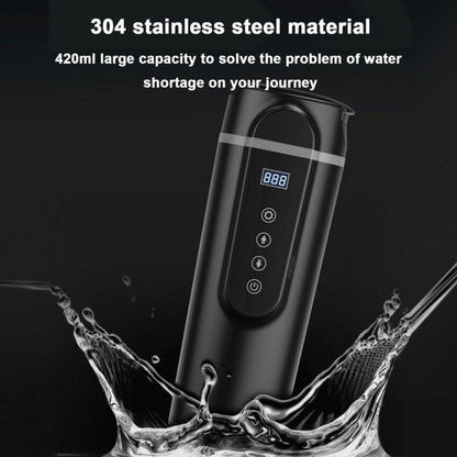 SUITU  HQ-3900 24V/12V Car/Truck Heated Coffee Mug Smart Mug,Spec: Small Screen Black