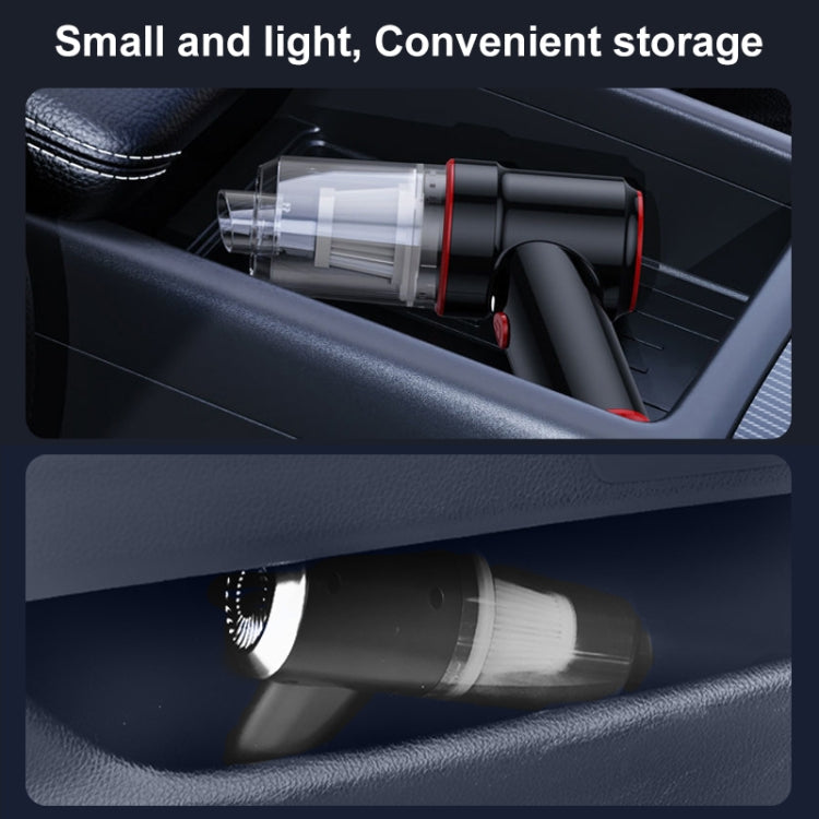 SUITU  ST-6638 Car Wireless Vacuum Cleaner Suction and Blower Integrated With Light ,Spec: Top Version Type-C