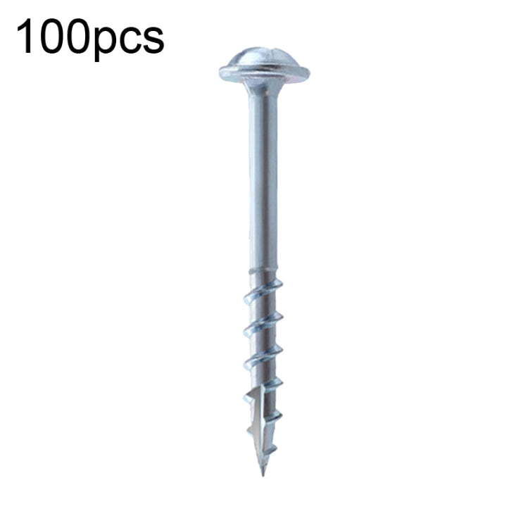 RUITOOL ST4 100pcs Woodworking Slant Hole Screws Half Tooth Self Tapping Phillips Bolt 32mm