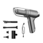 SUITU ST-6671 Aspirateur de voiture sans fil, petit portable, double usage souffleur et aspirateur, style : Gris argenté sans balais + brosse de sol
