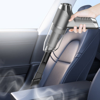 SUITU ST-6671 Wireless Car Vacuum Cleaner Small Handheld Blowing and Suction Dual Use, Style: Basic Model White+Floor Brush