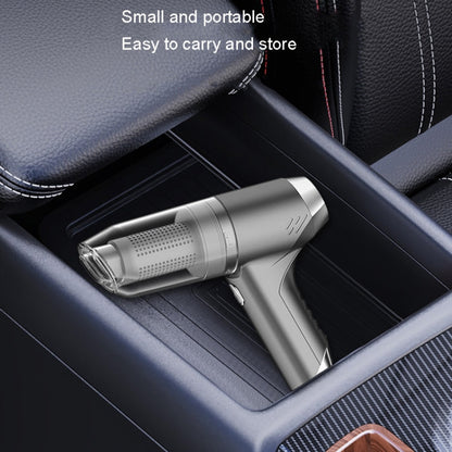SUITU ST-6671 Wireless Car Vacuum Cleaner Small Handheld Blowing and Suction Dual Use, Style: Basic Model White+Floor Brush