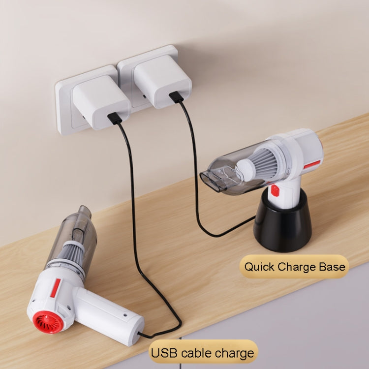 SUITU  ST-6629 3 In 1 5500pa Car Wireless Vacuum Cleaner Blowing Suction And Pumping 3 Modes White -Seat Charge