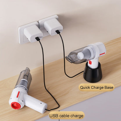 SUITU  ST-6629 3 In 1 5500pa Car Wireless Vacuum Cleaner Blowing Suction And Pumping 3 Modes White -USB Cable