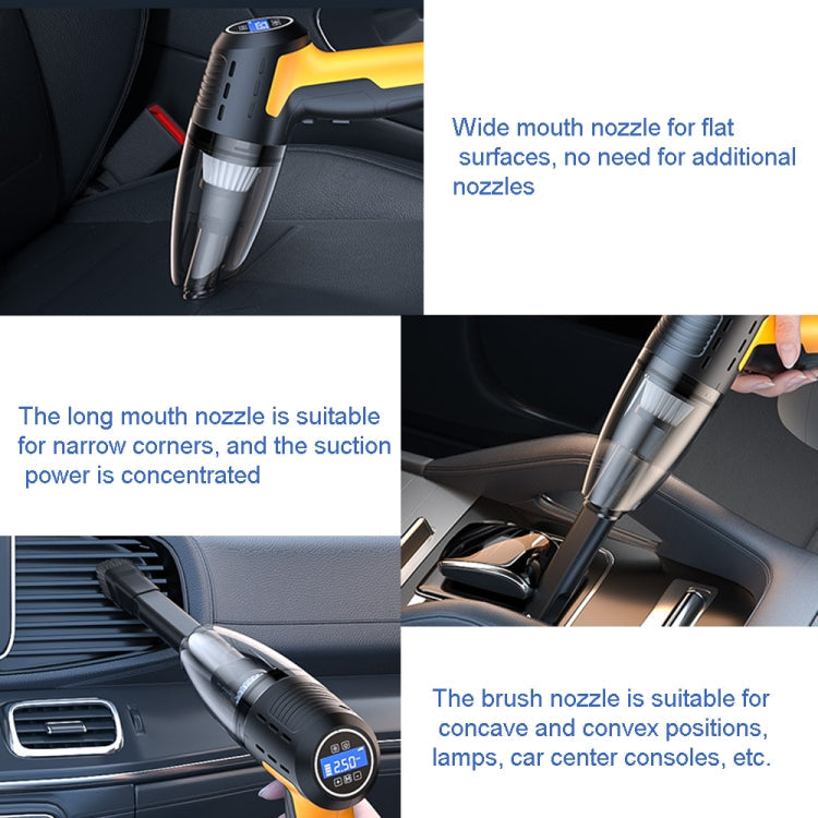 SUITU ST-6637  Wireless+Toolbox 5 In 1 60W  Double Motor Car Vacuum Cleaner With Blowing Air Pump Pressure Measuring Lighting Function