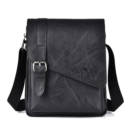 WEIXIER D266 Retro Crossbody Large Capacity Messenger Bag Shoulder Bag Tot Backpack(Black)