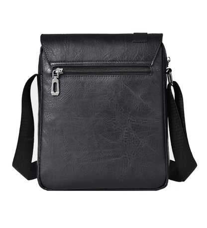 WEIXIER D266 Retro Crossbody Large Capacity Messenger Bag Shoulder Bag Tot Backpack(Black)