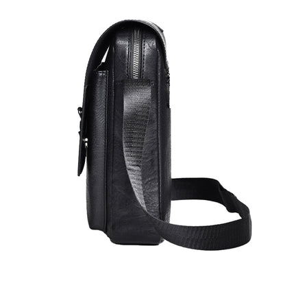 WEIXIER D266 Retro Crossbody Large Capacity Messenger Bag Shoulder Bag Tot Backpack(Black)