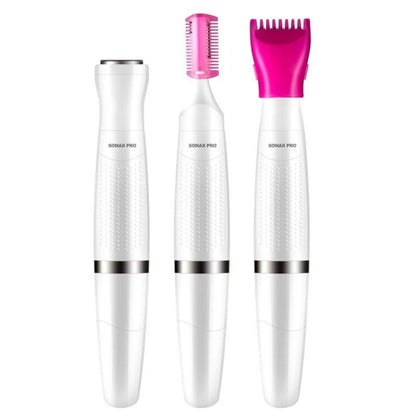 SONAX PRO SN-8855 3 In 1 Shaver Lady Electric Hair Removal Instrument(White)
