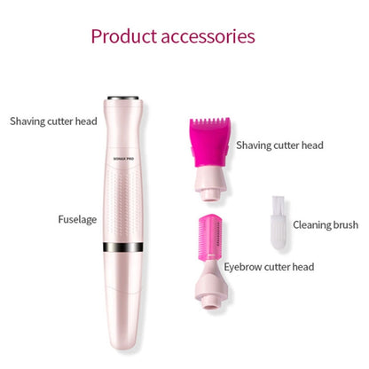 SONAX PRO SN-8855 3 In 1 Shaver Lady Electric Hair Removal Instrument(Pink)
