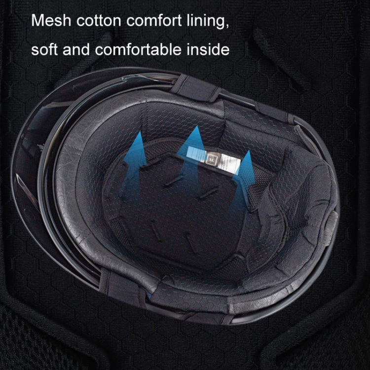 SOMAN Motorcycle Half Helmet Adjustable Helmet With Inner Mirror, Size: L(White)