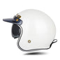 Casque de moto demi-face en fibre de carbone SOMAN toutes saisons, couleur : blanc perlé FRP (XXL)
