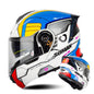 SOMAN Racing Motorcycle Double Lens Riding Safety Helmet, Size: XL(Mobile Suit)