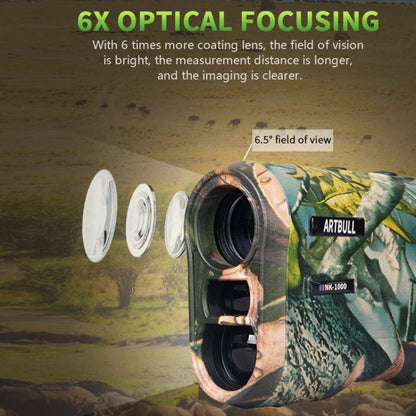 ARTBULL NK-1000 Camouflage Golf Rangefinder Rechargeable Telescope, Random Color Delivery