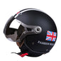 Casque GXT demi-couverture pour véhicule électrique, Casque rétro toutes saisons, Taille : L (Fleur noir mat)