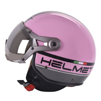 GXT Casque Demi-Couvrant pour Véhicule Électrique, Casque Rétro Quatre Saisons, Taille : XL (Fleur Rose)