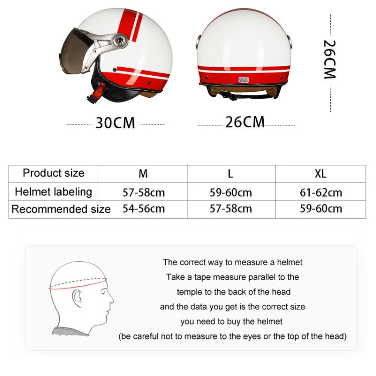 GXT Electric Vehicle Half Cover Helmet Four Seasons Retro Helmet, Size: M(Bright Black Flower)