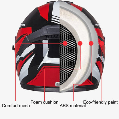 Casque GXT pour véhicule électrique, double écran, protection solaire et pare-brise quatre saisons, taille : L (noir mat)