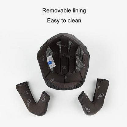 GXT Electric Vehicle Four Seasons Sun Protection & Windshield Double Lens Helmet, Size: L(Bright Black Gray)