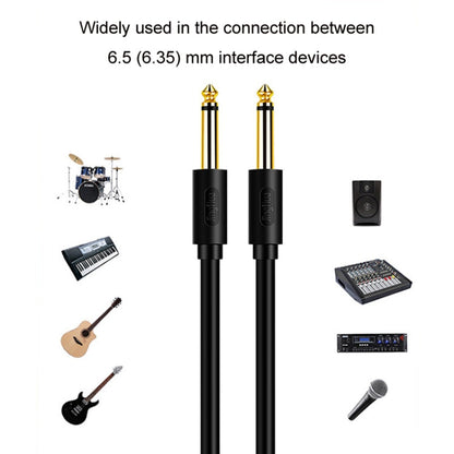 0.5m JINGHUA 6.5mm Audio Cable Male to Male Microphone Instrument Tuning Cable