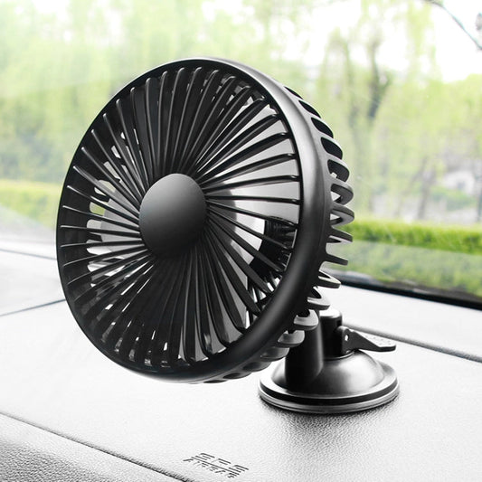 SUITU Mini ventilateur de voiture 12V/24V USB à tête unique, ventilateur de refroidissement à 360 degrés, style : modèle à ventouse