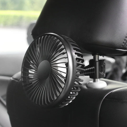 SUITU Mini ventilateur de voiture 12V/24V, ventilateur à tête unique à chargement USB, ventilateur de refroidissement à 360 degrés, Style : Modèle dossier de siège