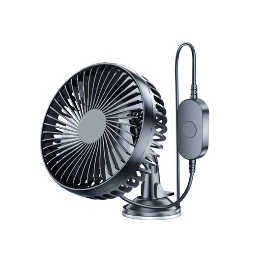 SUITU Mini ventilateur de voiture 12V/24V USB à tête unique, ventilateur de refroidissement à 360 degrés, style : modèle à ventouse