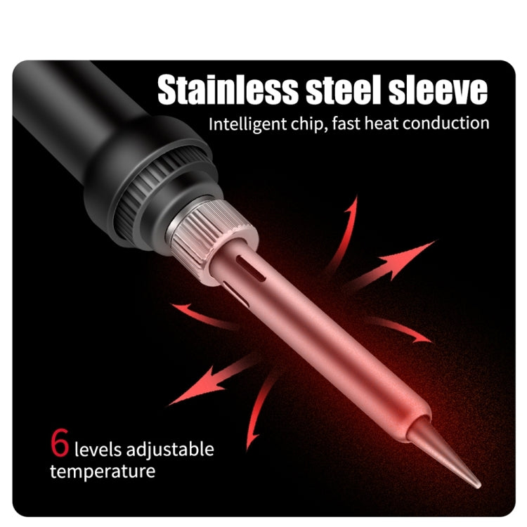 ANENG SL101 16pcs/set Rotary Thermostat Household Constant Temperature Soldering Iron Set 60W Internal Heat Welding Tool Kit(US Plug)