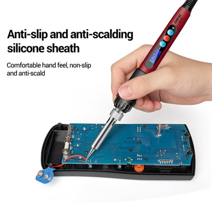 ANENG SL103 17pcs/set Intelligent Digital Display Temperature Adjustment Household Constant Temperature Soldering Iron Set 60W Internal Heat Welding Tool Kit(US Plug)