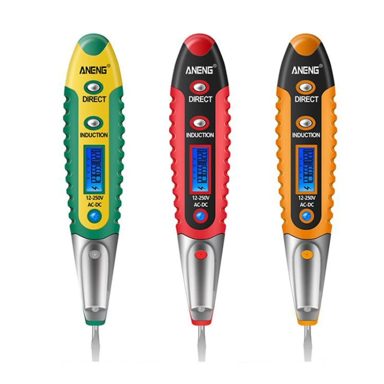 ANENG VD700 2pcs Sound and Light Alarm Non-contact Digital Display Sensor Multi-function Test Pen(Black Red)