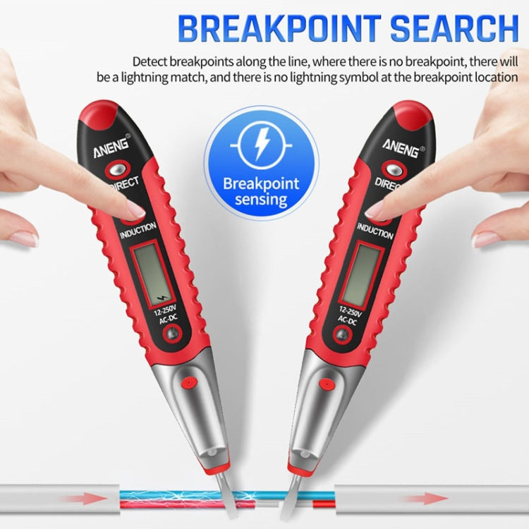 ANENG VD700 2pcs Sound and Light Alarm Non-contact Digital Display Sensor Multi-function Test Pen(Black Yellow)