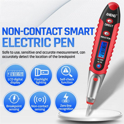 ANENG VD700 2pcs Sound and Light Alarm Non-contact Digital Display Sensor Multi-function Test Pen(Black Yellow)