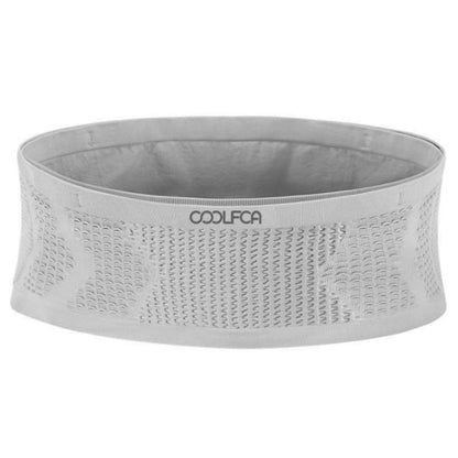COOLFCA Outdoor Fitness Sports Non-slip Breathable Mobile Phone Fanny Pack, Size: 14x30cm(Gray)