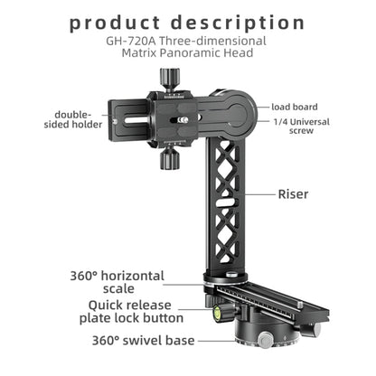 BEXIN  GH-720A Tripod Head  720 Degree Rotating Panorama Head