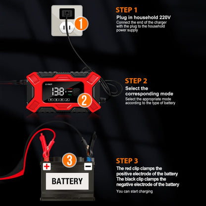 E-FAST 12V Motorcycle Car Battery Charger(UK Plug)