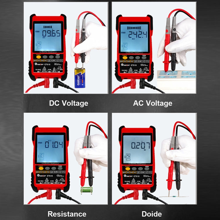 TOOLTOP 600m/1968ft Network Cable Length 2 in 1 Network Cable Finder Multimeter(7 pcs/set)