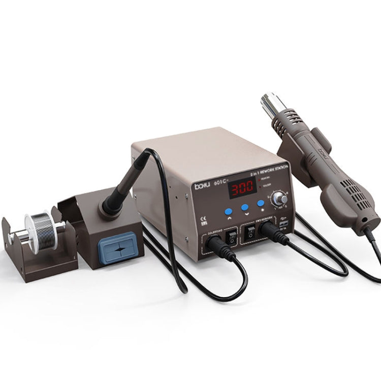 BAKU BA-601C+ Digital Display 2-In-1 Electric Soldering Iron Heat Exchanger Mobile Phone Maintenance Desoldering US Plug 110V