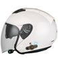 KUQIBAO Motorcycle Smart Bluetooth Sun Protection Double Lens Safety Helmet, Size: L(White)