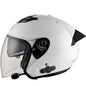 KUQIBAO Motorcycle Smart Bluetooth Sun Protection Double Lens Safety Helmet, Size: XXL(White+Black Tail)