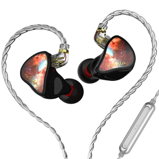 Écouteurs CVJ intra-auriculaires en résine avec câble interchangeable, style : Nuage d'étoiles avec micro