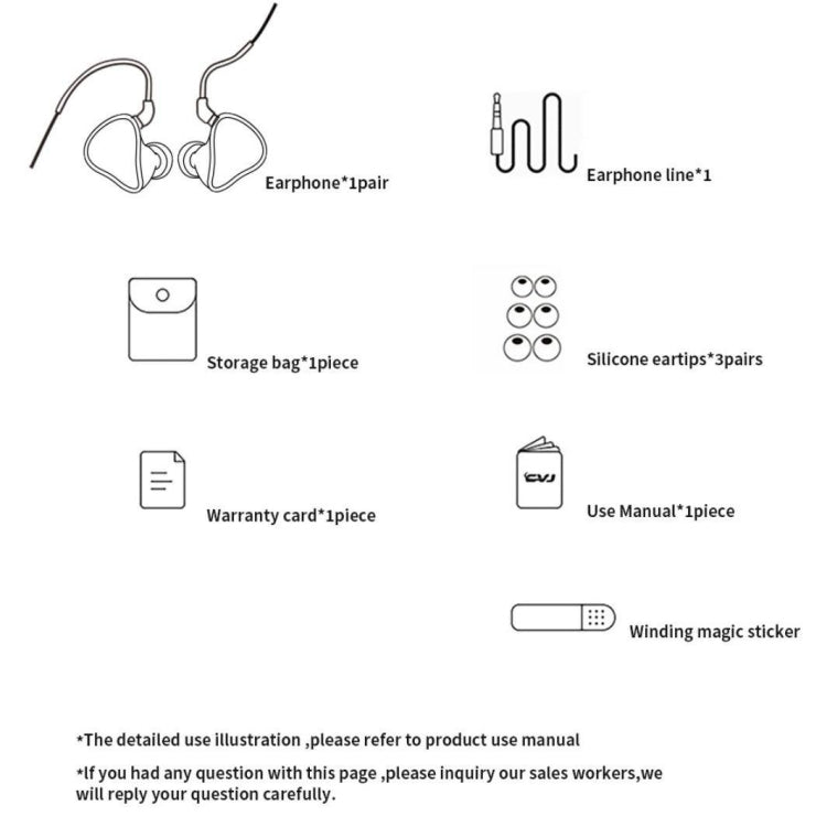 CVJ In-Ear Earplug Style Resin Interchangeable Cable Earphone, Style: Star Cloud With Mic